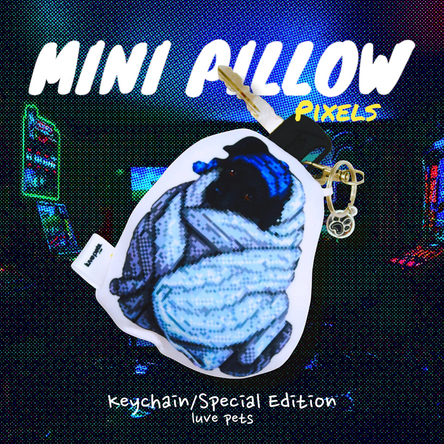 🐾Mini Pillow Keychain🔑 - Special Edition Pixels 👾